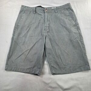 Volcom‎ Mens Chino Shorts Size 34 Gray Casual Walking Everyday Active